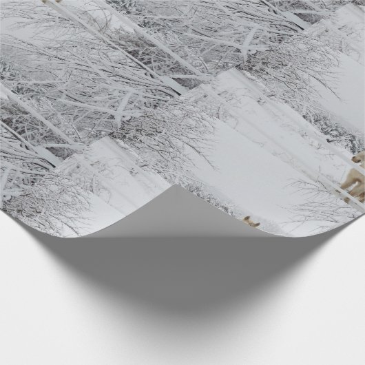 Winterpferdelandschafts-Packpapier Geschenkpapier (Ecke)