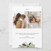 Winterpine Arch Foto Urlaubskarte Einladung (Rückseite)