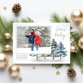 Winterpine-Foto der Jahreszeit Feiertagskarte