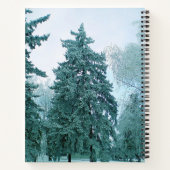 Winterpine mit Schnee Notizblock (Rückseite)