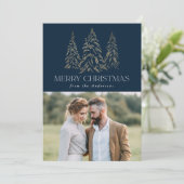 Winterpine-Navy Frische Weihnachten 2 Foto (Stehend Vorderseite)