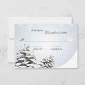 Winterpinecone und Schneeflocken RSVP Karte (Vorderseite)
