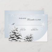 Winterpinecone und Schneeflocken RSVP Karte (Vorne/Hinten)