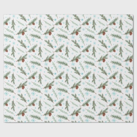 Winterpineconverpackungspapier Geschenkpapier (Flach)