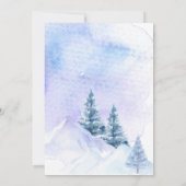 Winterpinguin ARCTIC ANIMAL Snowflake Babydusche Einladung (Rückseite)