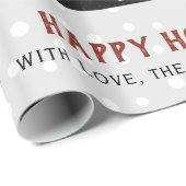 Winterpinguin, Bäume und Haus Weihnachten Geschenkpapier (Rolleneckpunkt)