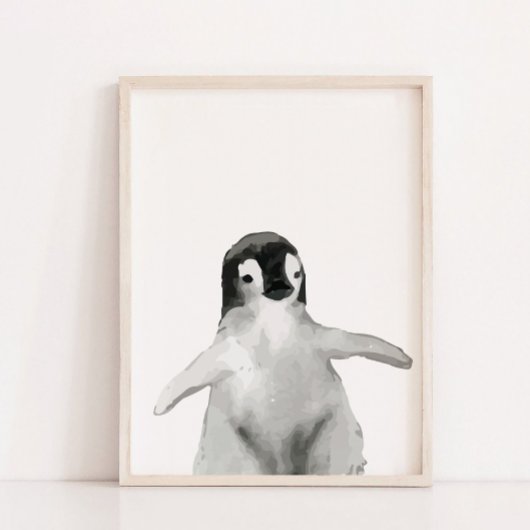 Winterpinguin Boys Girls Kinderzimmer Deco Poster
