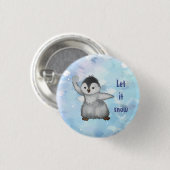 Winterpinguin button (Vorne & Hinten)