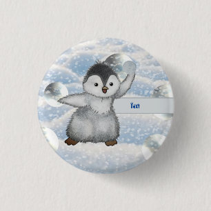 Winterpinguin button