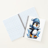 Winterpinguin Eisstockschießen Notizblock (Innenseite)