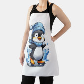 Winterpinguin Eisstockschießen Schürze (InSitu)