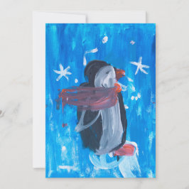 Winterpinguin Feiertagskarte