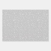 Winterpinguin, frohe Weihnachten und Schneeflocken Geschenkpapier Set (Vorderseite 3)