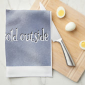 Winterpinguin Geschirrtuch (Viertel Falte)