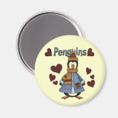 Winterpinguin-Hemden und -Geschenke Magnet (Vorderseite/Rückseite)