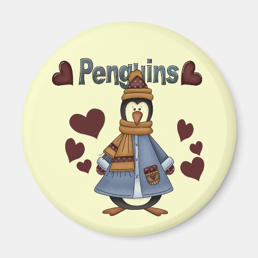 Winterpinguin-Hemden und -Geschenke Magnet (Vorne)