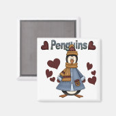 Winterpinguin-Hemden und -Geschenke Magnet (Vorderseite/Rückseite)