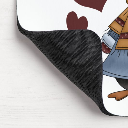 Winterpinguin-Hemden und -Geschenke Mousepad (Ecke)