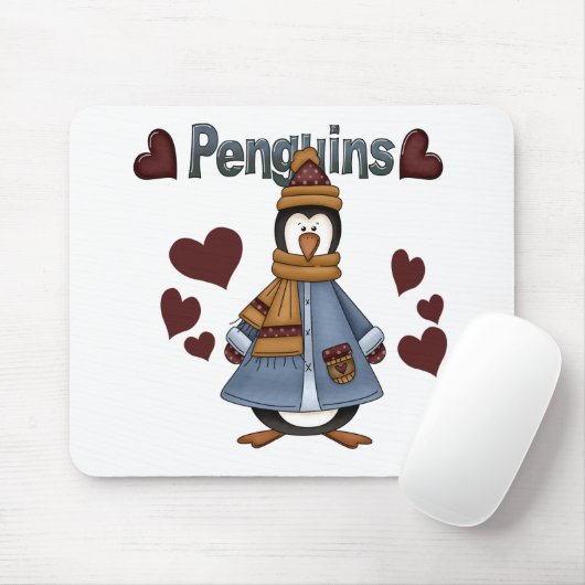 Winterpinguin-Hemden und -Geschenke Mousepad (Mit Mouse)