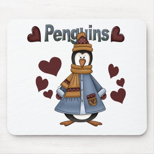 Winterpinguin-Hemden und -Geschenke Mousepad (Vorne)