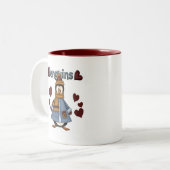 Winterpinguin-Hemden und -Geschenke Zweifarbige Tasse (Vorderseite Links)