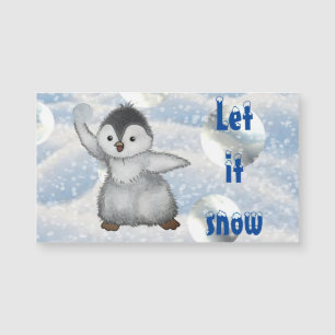 Winterpinguin  magnetkarte