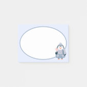 Winterpinguin-Nachhinweise Post-it Klebezettel (Vorderseite)