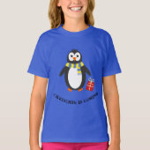 Winterpinguin niedlich spielend T-Shirt (Vorderseite)