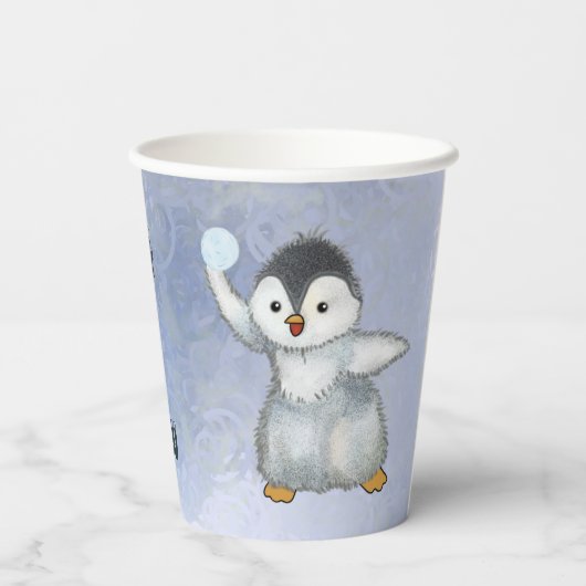 Winterpinguin pappbecher (Rückseite)