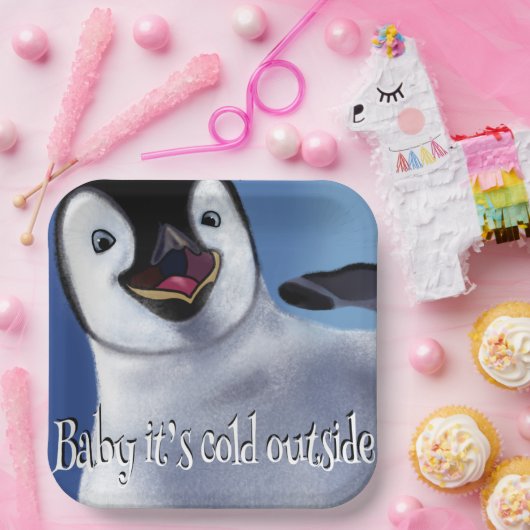 Winterpinguin Pappteller (Party)