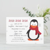 Winterpinguin-Party Einladung (Stehend Vorderseite)