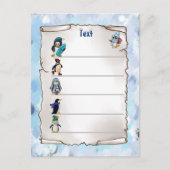 Winterpinguin Postkarte (Vorderseite)