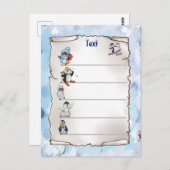 Winterpinguin Postkarte (Vorne/Hinten)