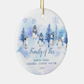 Winterpinguin Snowflakes Weihnachtsfamilie von FÜN Keramik Ornament (Rechts)