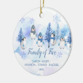 Winterpinguin Snowflakes Weihnachtsfamilie von FÜN Keramik Ornament (Links)