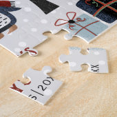 Winterpinguin und Bäume Glückliche Feiertage Weihn Puzzle (Seite)