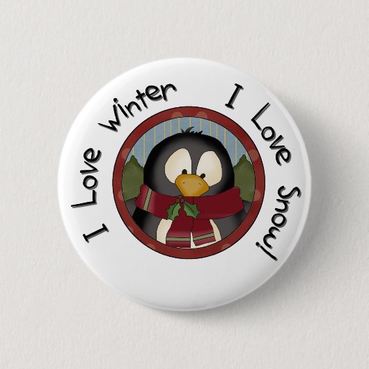 Winterpinguin - Urlaubstage - Hemden und Geschenke Button (Vorderseite)