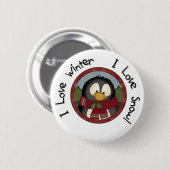 Winterpinguin - Urlaubstage - Hemden und Geschenke Button (Vorne & Hinten)
