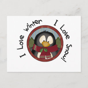 Winterpinguin - Urlaubstage - Hemden und Geschenke Feiertagspostkarte