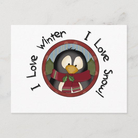 Winterpinguin - Urlaubstage - Hemden und Geschenke Feiertagspostkarte (Vorderseite)