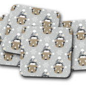 Winterpinguin | Weihnachts Cork Drink Untersetzer