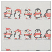 Winterpinguine Stoff (Nahaufnahme)