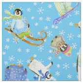 Winterpinguine Wasserfarbe mit Schneeflocken Snowb Stoff (Muster)