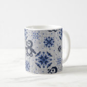 Winterpinguine Ziermuster Kaffeetasse (VorderseiteRechts)