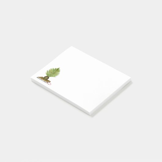 Winterpinienbaum auf Schlitten Post-it Klebezettel (angewinkelt)