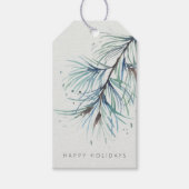 Winterpinienwald Geschenkanhänger (Vorderseite)