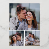 Winterpinienwald - Hochzeit der Snowy-Winterpine Folieneinladung (Rückseite)