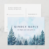 Winterpinienwald Song Anfrage UAWG Postkarte (Vorne/Hinten)