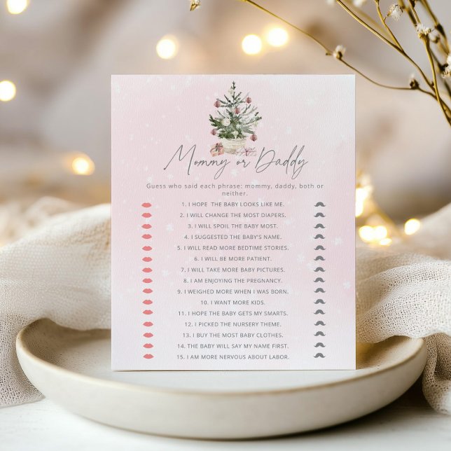 Winterpink-Mama oder Papa-Baby-Duschgame (Von Creator hochgeladen)