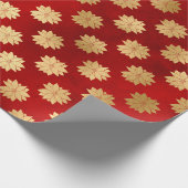 Winterpoinsettia Blume Geschenkpapier (Ecke)